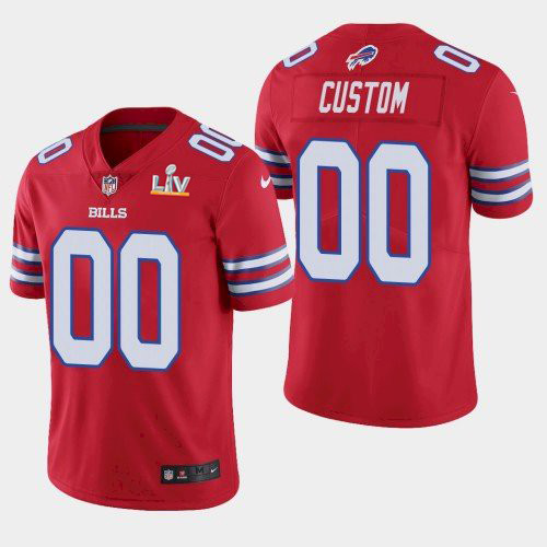 Men's Buffalo Bills Red NFL ACTIVE PLAYER Custom 2021 Super Bowl LV Limited Stitched Jersey